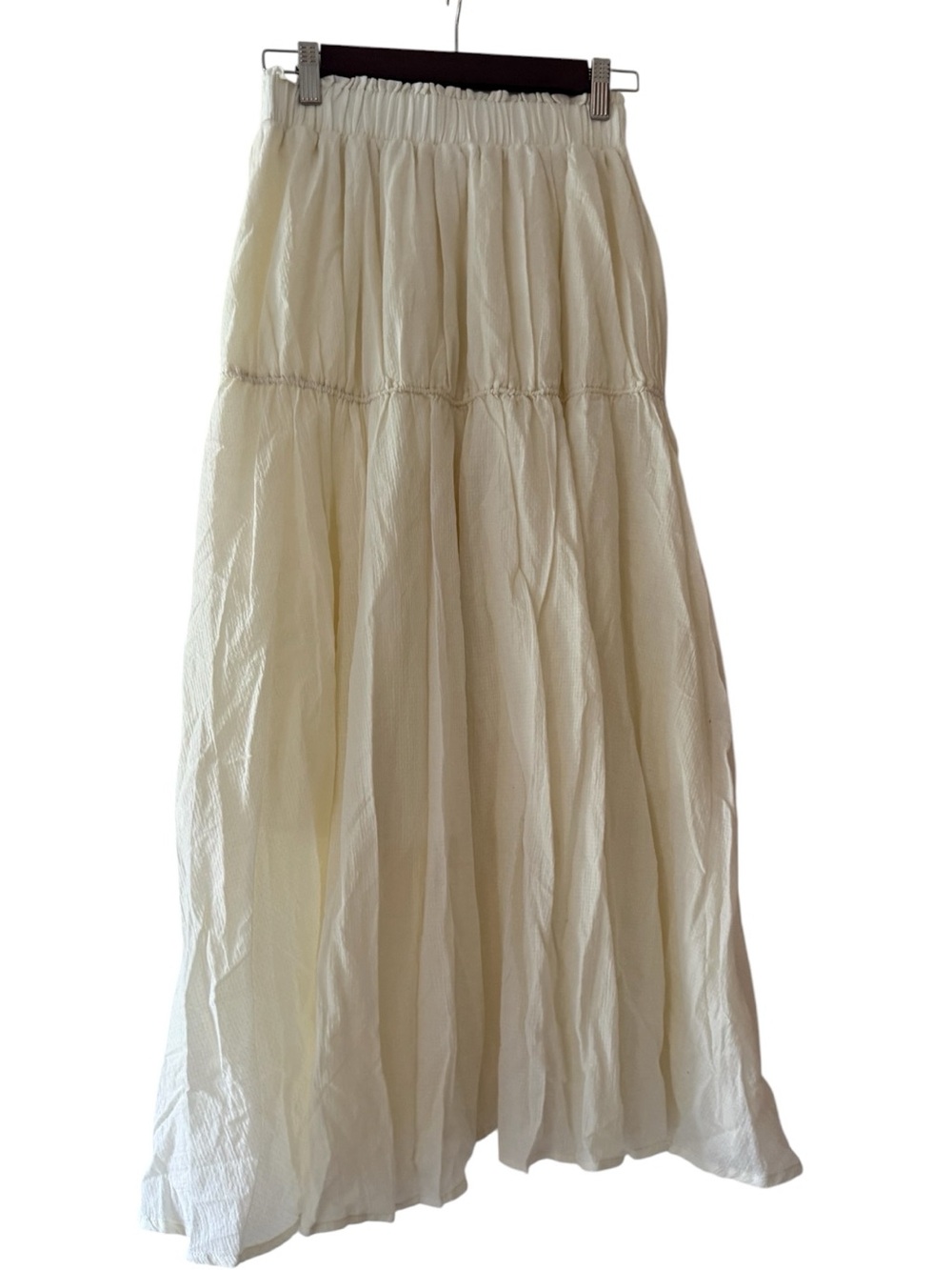 NWOT - Mes Demoiselles Calista Cream Tiered Maxi Skirt